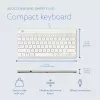 Teclado ergonómico R-Go Tools R-Go Compact Break, teclado compacto com software de pausas, QWERTY (US), com fios, branco