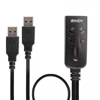 Comutador USB KM Lindy de 2 portas