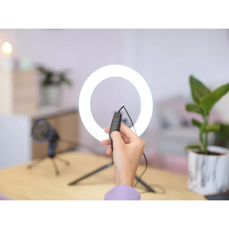 Luz anelar LED Trust Maku+ Preto/Verde 24881