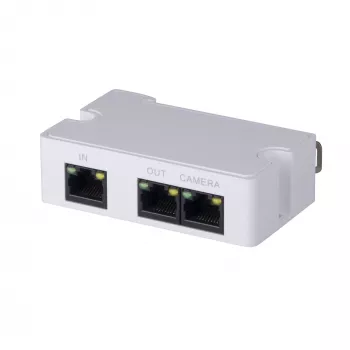 Transmissor de rede DAHUA PFT1300, 10/100 Mbit/s, até 300 m, IEEE 802.3af/at, 79×52×23 mm, 3 W, branco