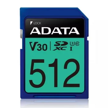 Memória flash ADATA 512GB SDXC UHS-I Classe 10 ASDX512GUI3V30S-R