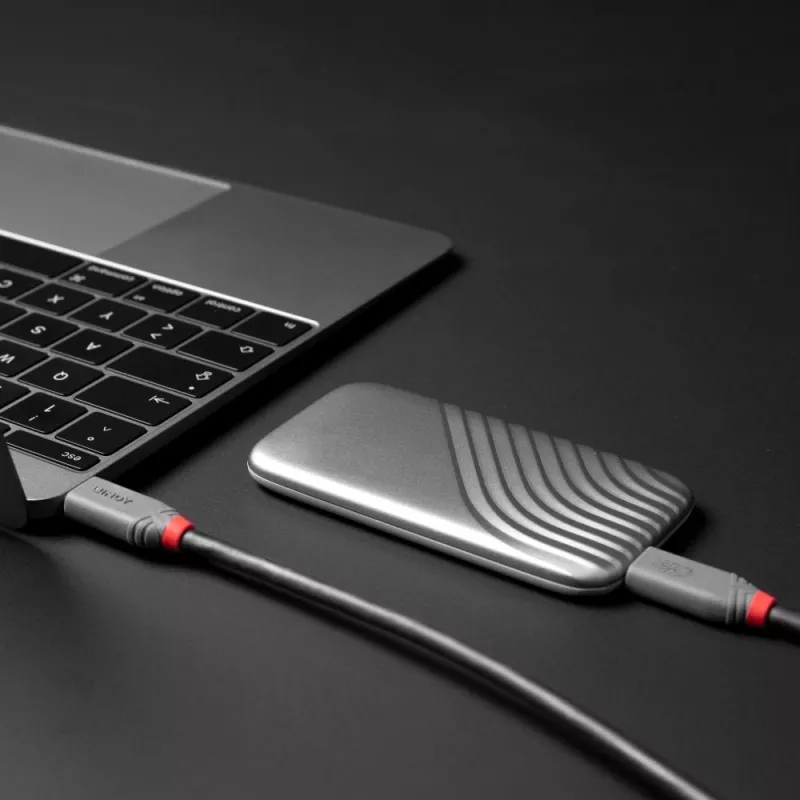 Cabo USB 4 240 W Type-C Lindy 1,5 m, Anthra Line