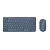 Teclado Trust Lyra com rato incluído Escritório RF Wireless + Bluetooth QWERTY US-Inglês Azul