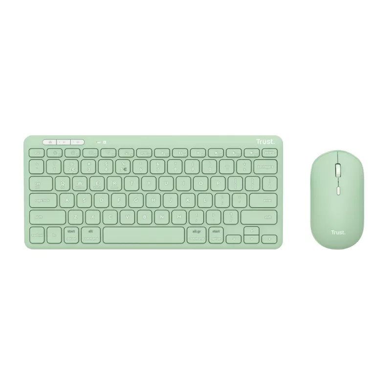 Trust Lyra 24942 conjunto de teclado e rato sem fios, verde
