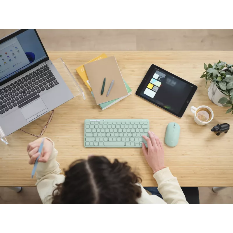 Trust Lyra 24942 conjunto de teclado e rato sem fios, verde