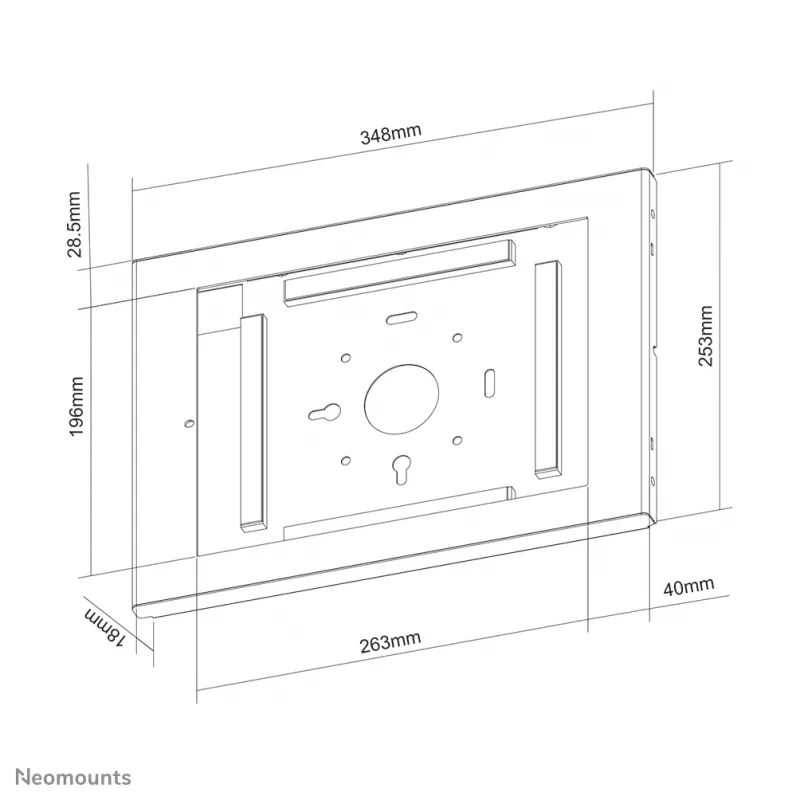Suporte de parede Neomounts para tablet WL15-660WH1 tamanho máximo de ecrã 32,8 cm