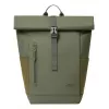 Mochila de viagem Rivacase Eden azeitona pele PU poliéster rPET 250x160x430mm