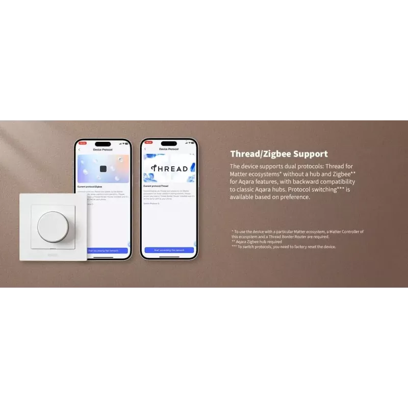 Interruptor de luz com dimmer Aqara Dimmer Switch H2 EU branco Aqara KD-R01D
