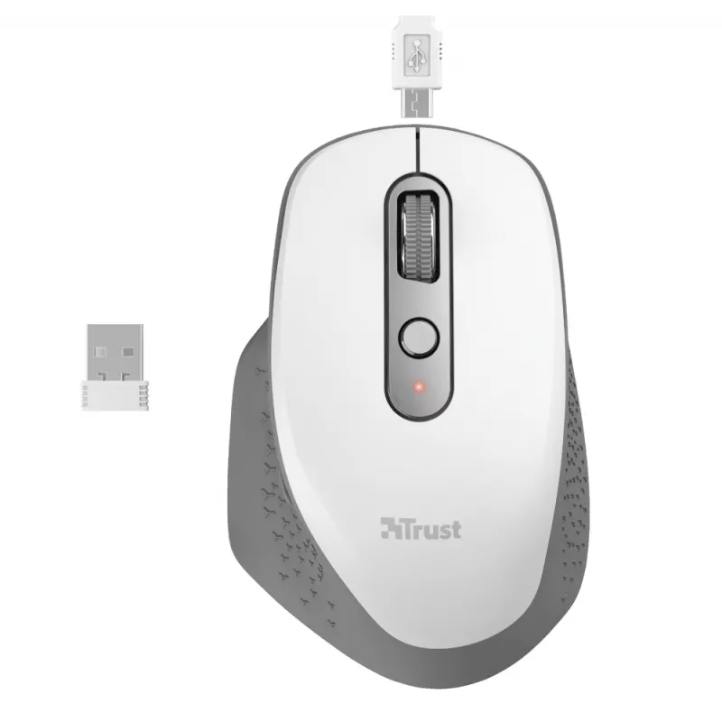 Rato Trust Ozaa escritório destro RF Wireless ótico 2400 DPI