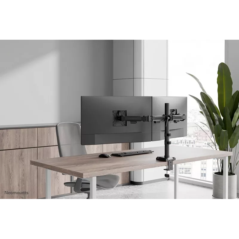 Braço para monitor Neomounts DS60-600BL2 10-32 polegadas - fixação rápida - batente de 180°
