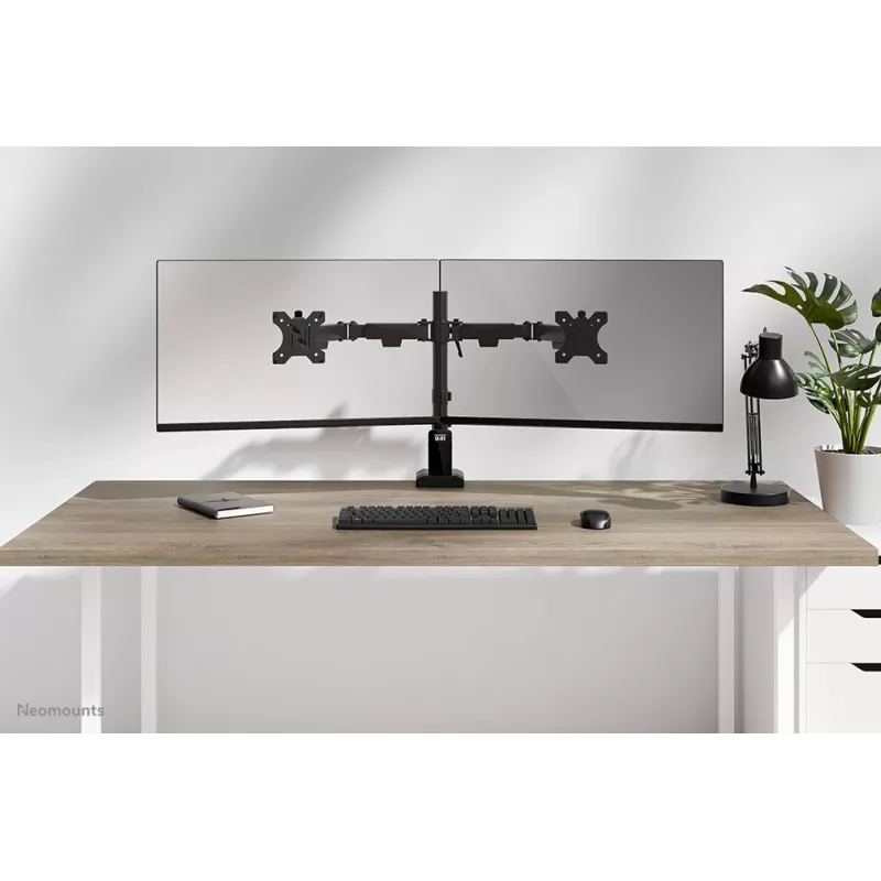 Braço para monitor Neomounts DS60-600BL2 10-32 polegadas - fixação rápida - batente de 180°
