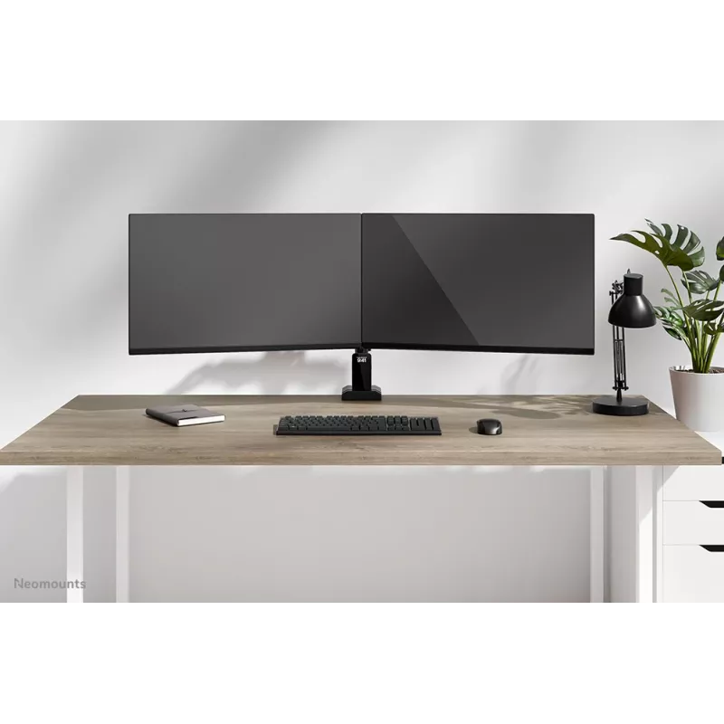 Braço para monitor Neomounts DS60-600BL2 10-32 polegadas - fixação rápida - batente de 180°