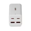 Carregador Lindy 100W 4 portas USB Type-A e C GaN interior AC Universal