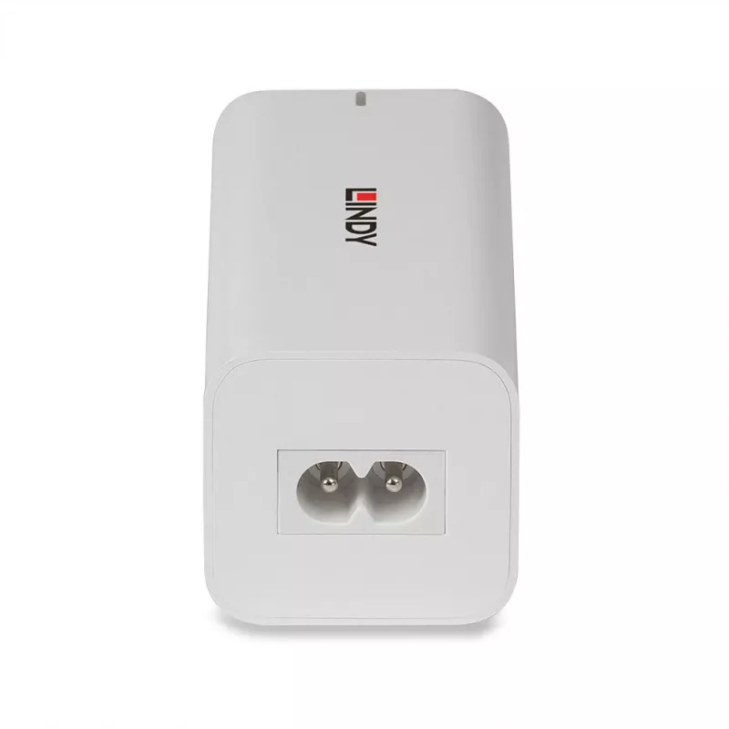 Carregador Lindy 100W 4 portas USB Type-A e C GaN interior AC Universal