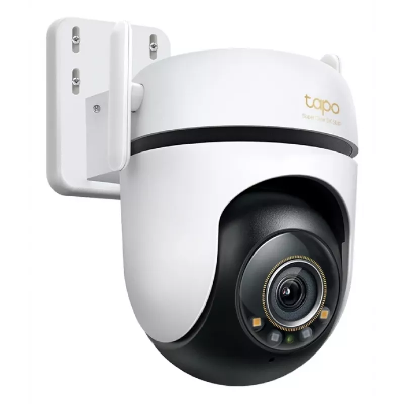 Câmara de segurança Wi-Fi exterior com rotação/inclinação TP-Link ESPEC: 3K 5MP (2880x1620), 2,4 GHz, 2 × antenas externas, 1 × porta Ethernet, horizontal 360°