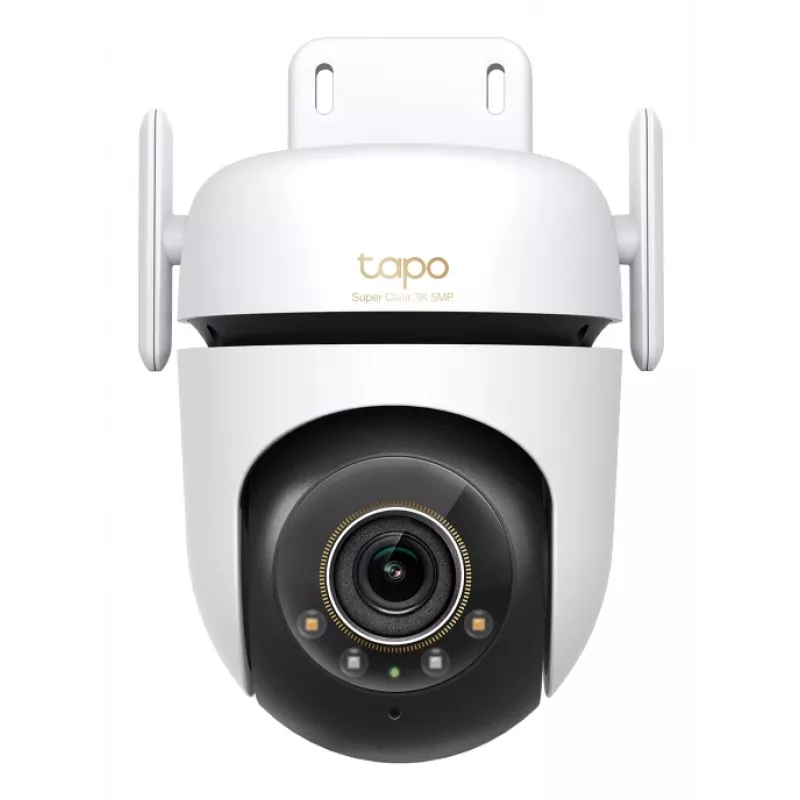 Câmara de segurança Wi-Fi exterior com rotação/inclinação TP-Link ESPEC: 3K 5MP (2880x1620), 2,4 GHz, 2 × antenas externas, 1 × porta Ethernet, horizontal 360°