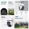 Câmara de segurança Wi-Fi exterior com rotação/inclinação TP-Link ESPEC: 3K 5MP (2880x1620), 2,4 GHz, 2 × antenas externas, 1 × porta Ethernet, horizontal 360°