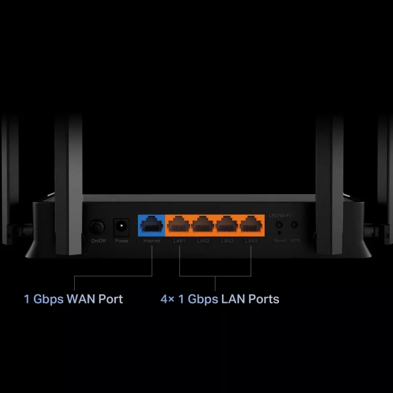 Router Wi-Fi TP-Link Archer BE220 Gigabit Ethernet dual band (2,4 GHz / 5 GHz) preto