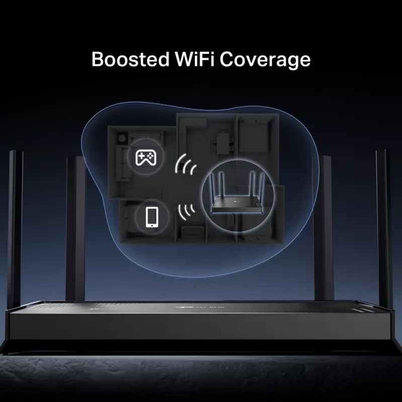 Router Wi-Fi TP-Link Archer BE220 Gigabit Ethernet dual band (2,4 GHz / 5 GHz) preto
