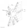 Suporte de montagem em mastro para TV Neomounts FL40-430BL14 25 kg 32-55 polegadas