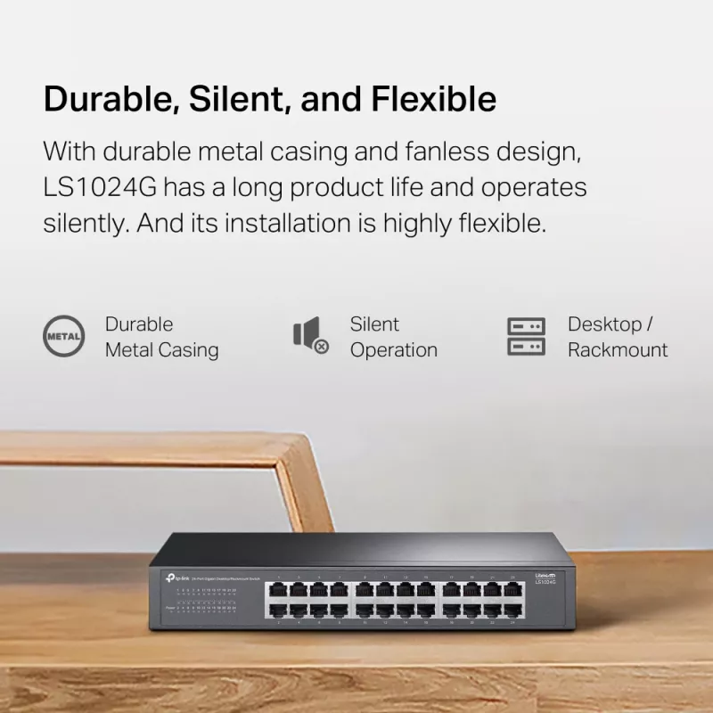 Switch de rede TP-Link LS1024G não gerido Gigabit Ethernet (10/100/1000) preto