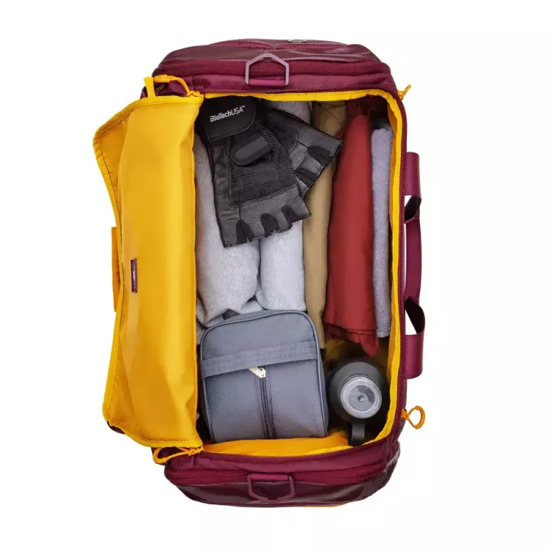 Mala de viagem Rivacase Dijon 35 L poliéster bordô