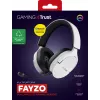 Headset Trust GXT 491W FAYZO com fios e sem fios, arco de cabeça, gaming, USB Type-C, Bluetooth, preto, branco