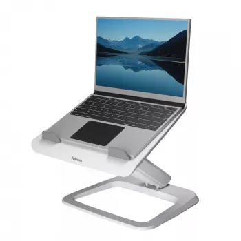 Suporte para portátil de secretária Fellowes – Hana LT para casa e escritório – suporte ajustável com 3 alturas – tamanho máx. de monitor 19