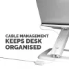 Suporte para portátil de secretária Fellowes – Hana LT para casa e escritório – suporte ajustável com 3 alturas – tamanho máx. de monitor 19