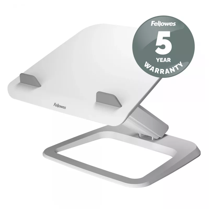 Suporte para portátil de secretária Fellowes – Hana LT para casa e escritório – suporte ajustável com 3 alturas – tamanho máx. de monitor 19