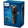 Máquina de barbear rotativa elétrica Philips Série 3000 S3244/12 – 3 cabeças de corte, molhado e seco, Li-Ion, 60 min. de autonomia, aparador pop-up, lavável, preto