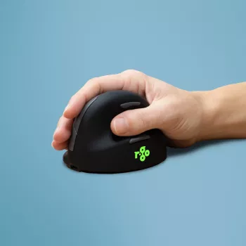 Rato ergonómico R-Go Tools R-Go HE Break com software de pausas, grande (tamanho de mão ≥ 185 mm), para destros, Bluetooth, preto