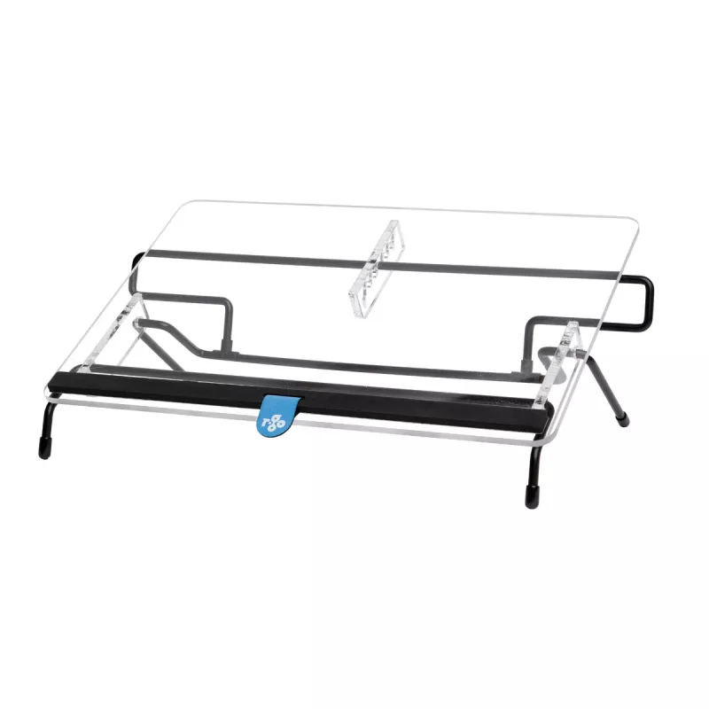 Suporte de documentos R-Go Tools R-Go Flex Read, ergonómico, com apoio de pulso em espuma macia, acrílico transparente