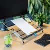 Suporte de documentos R-Go Tools R-Go Flex Read, ergonómico, com apoio de pulso em espuma macia, acrílico transparente