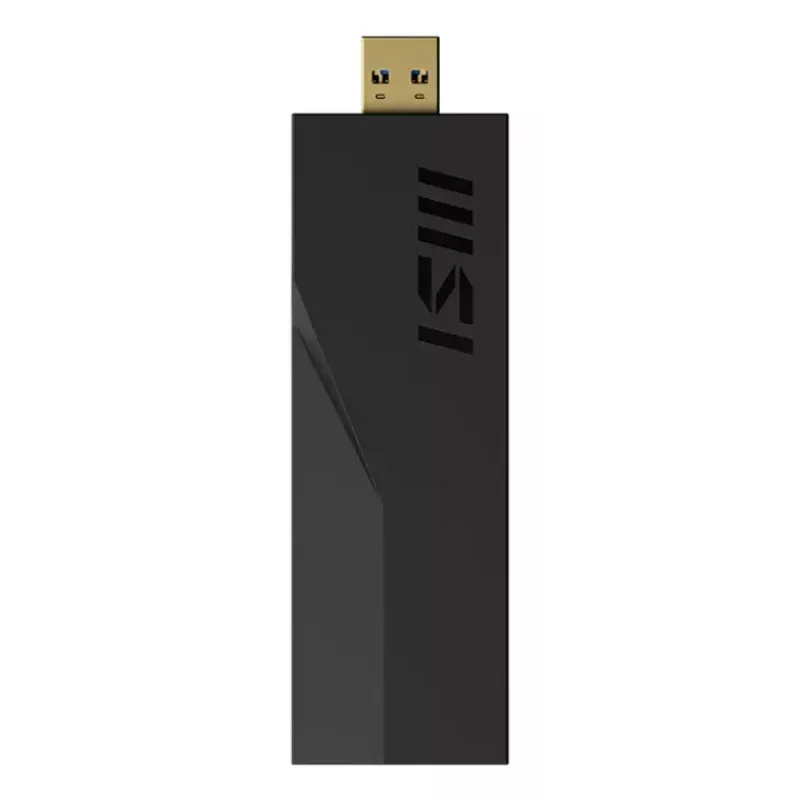 Pen USB MSI BE6500 WiFi7 USB 3.2 Gen 1 Dongle preto
