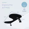 Apoio de braços R-Go Tools R-Go, ergonómico, simétrico, com recorte abdominal, espuma macia, preto
