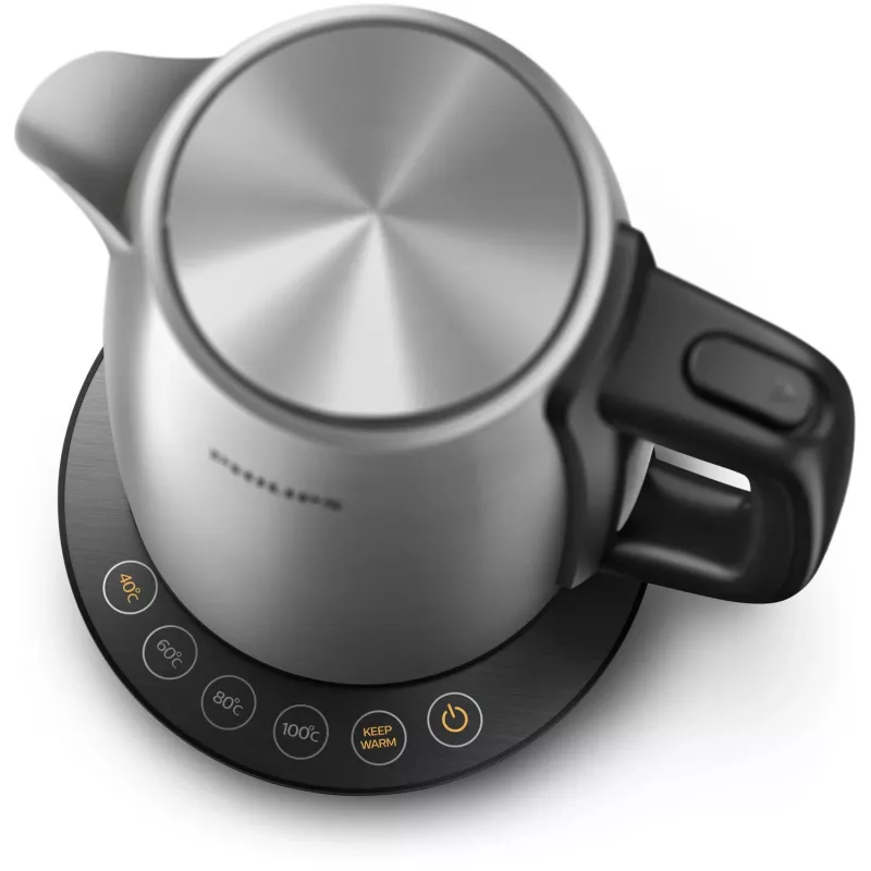 Chaleira elétrica Philips HD9359/90 1,7 L, 2200 W, corpo em aço inoxidável, preto metálico