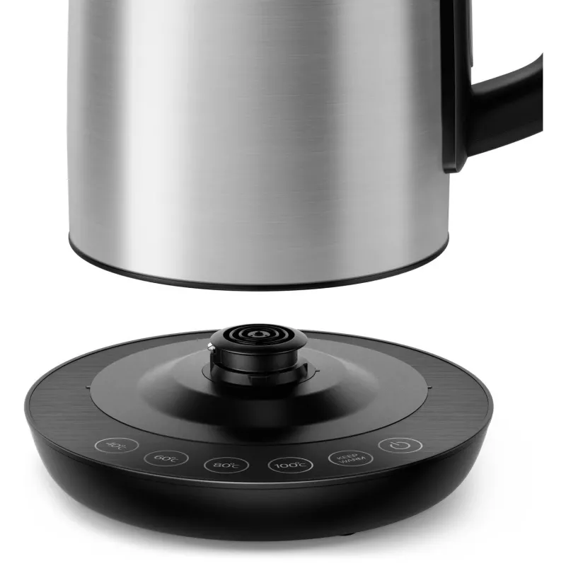 Chaleira elétrica Philips HD9359/90 1,7 L, 2200 W, corpo em aço inoxidável, preto metálico