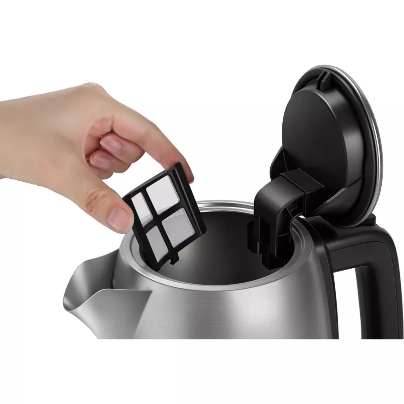 Chaleira elétrica Philips HD9359/90 1,7 L, 2200 W, corpo em aço inoxidável, preto metálico