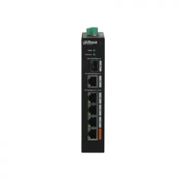 Switch de rede Dahua Technology PoE PFS3106-4ET-60-V2 Unmanaged L2 Fast Ethernet (10/100) preto