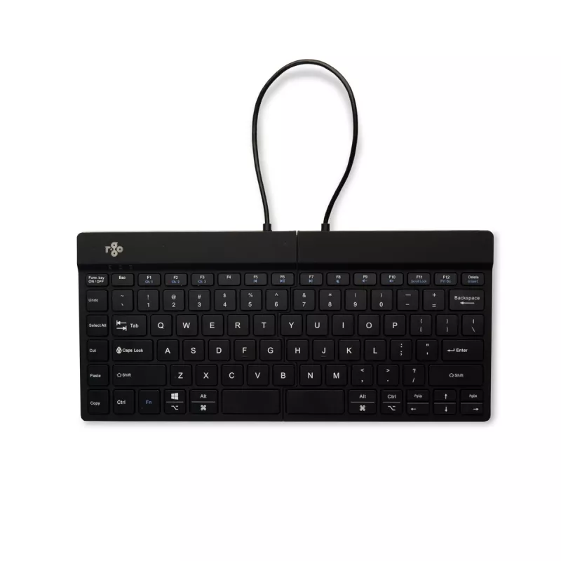 Teclado ergonómico R-Go Tools R-Go Split Break com software de pausas, teclado dividido ergonómico, QWERTY (US), Bluetooth, preto