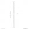 Barra de extensão Neomounts FPMA-CP150 preto para suporte de teto para TV - altura 150 cm