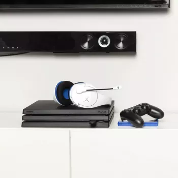 HyperX Cloud Stinger Core – Headset de gaming sem fios (branco-azul) – PS5-PS4