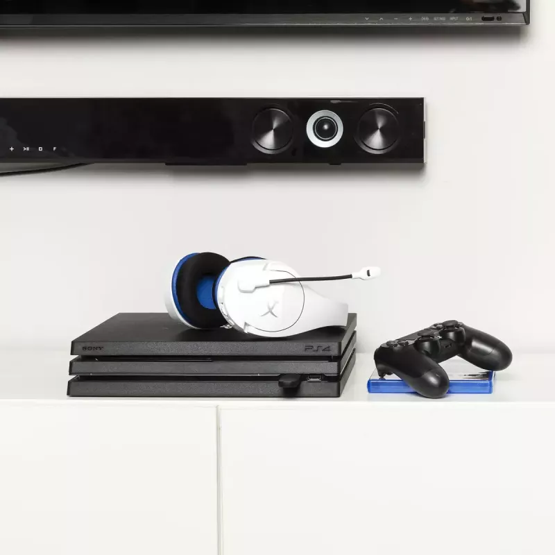 HyperX Cloud Stinger Core – Headset de gaming sem fios (branco-azul) – PS5-PS4