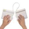 Teclado ergonómico R-Go Tools R-Go Split Break com software de pausas, teclado dividido ergonómico, QWERTY (US), Bluetooth, branco
