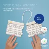 Teclado ergonómico R-Go Tools R-Go Split Break com software de pausas, teclado dividido ergonómico, QWERTY (US), Bluetooth, branco