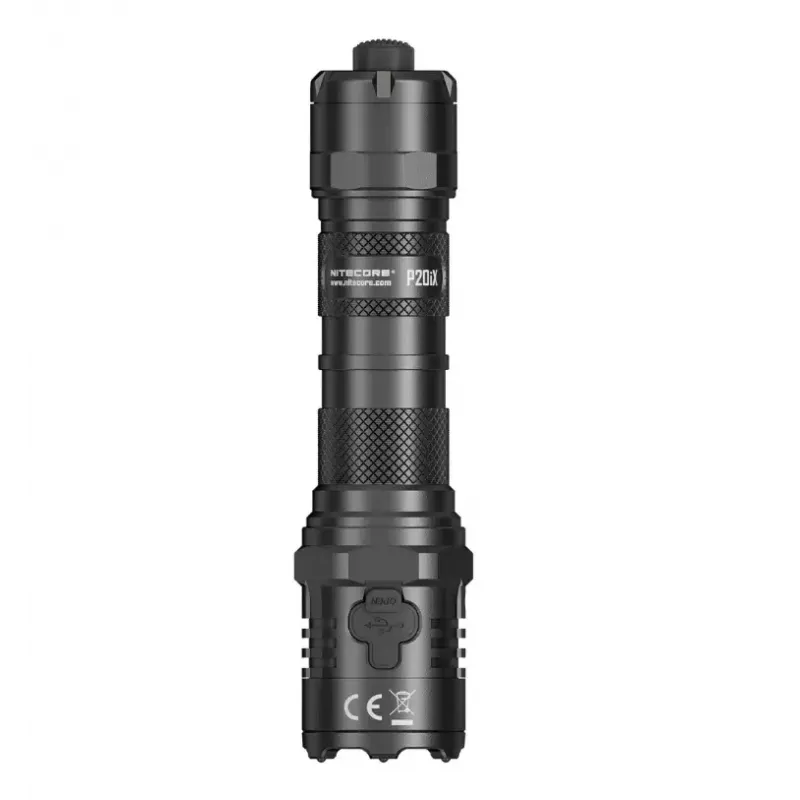Lanterna tática Nitecore P20iX preta 4000 lm USB recarregável