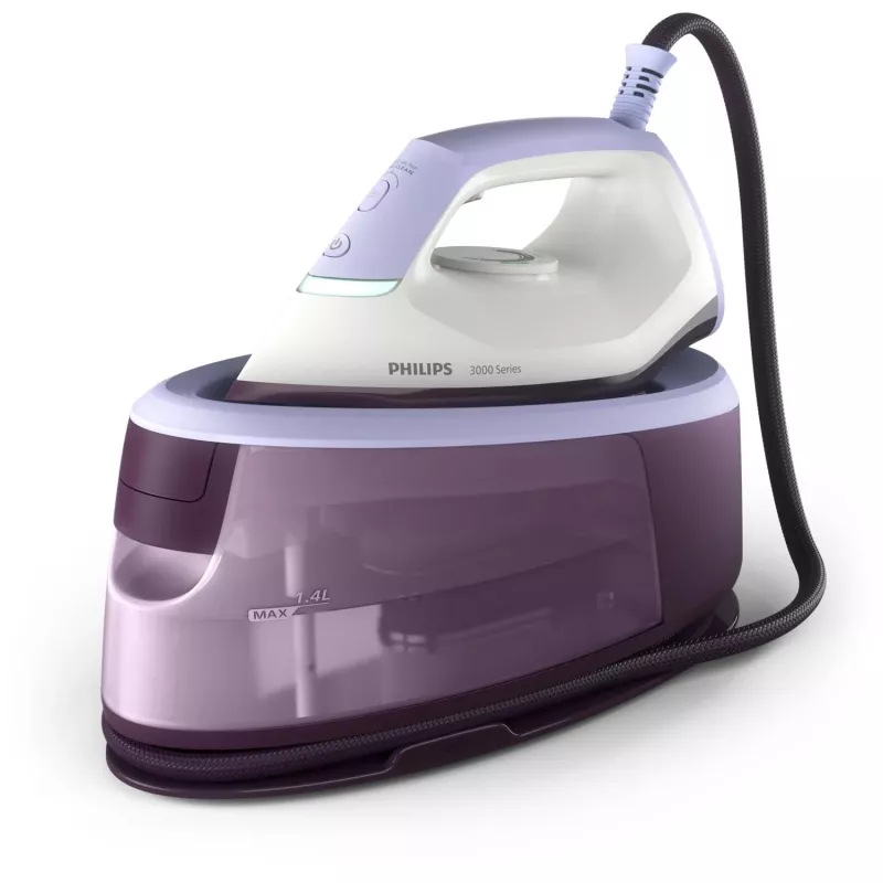 Philips série 3000 PSG3000/30 central de engomar a vapor 2400 W 1,4 L base cerâmica roxo, branco