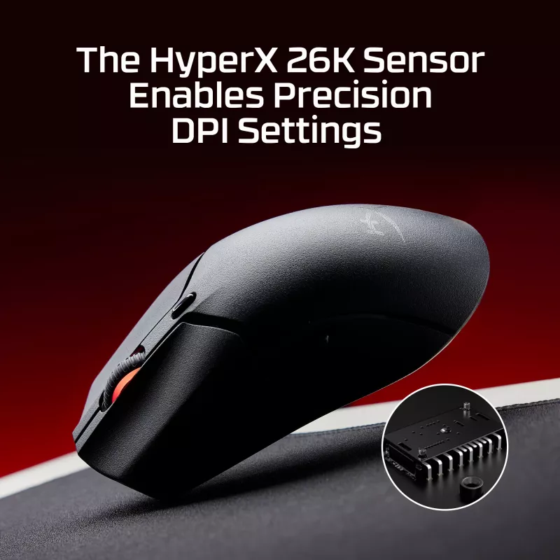 Rato gaming sem fios HyperX Pulsefire Haste 2 Mini, preto