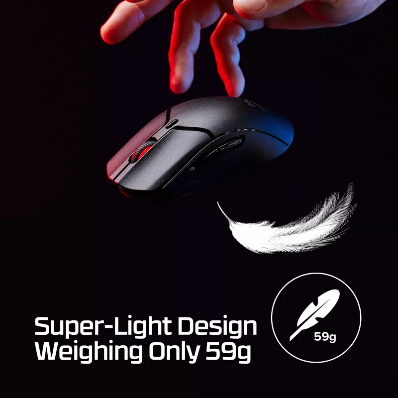 Rato gaming sem fios HyperX Pulsefire Haste 2 Mini, preto